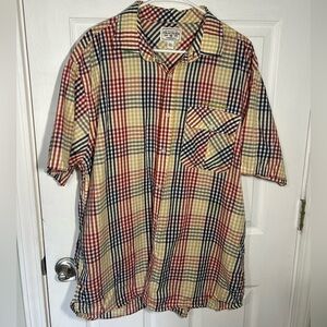 Y2K Phat Farm Plaid Short Sleeve Button Up. Size XXL.